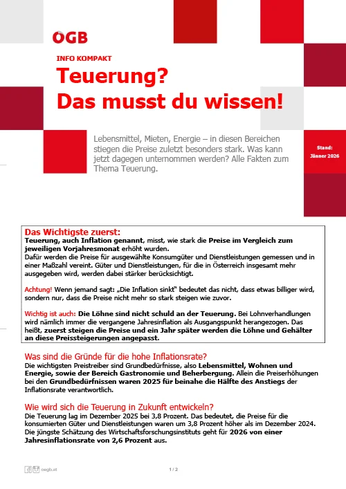 ÖGB Info kompakt: Teuerung? Das musst du wissen!